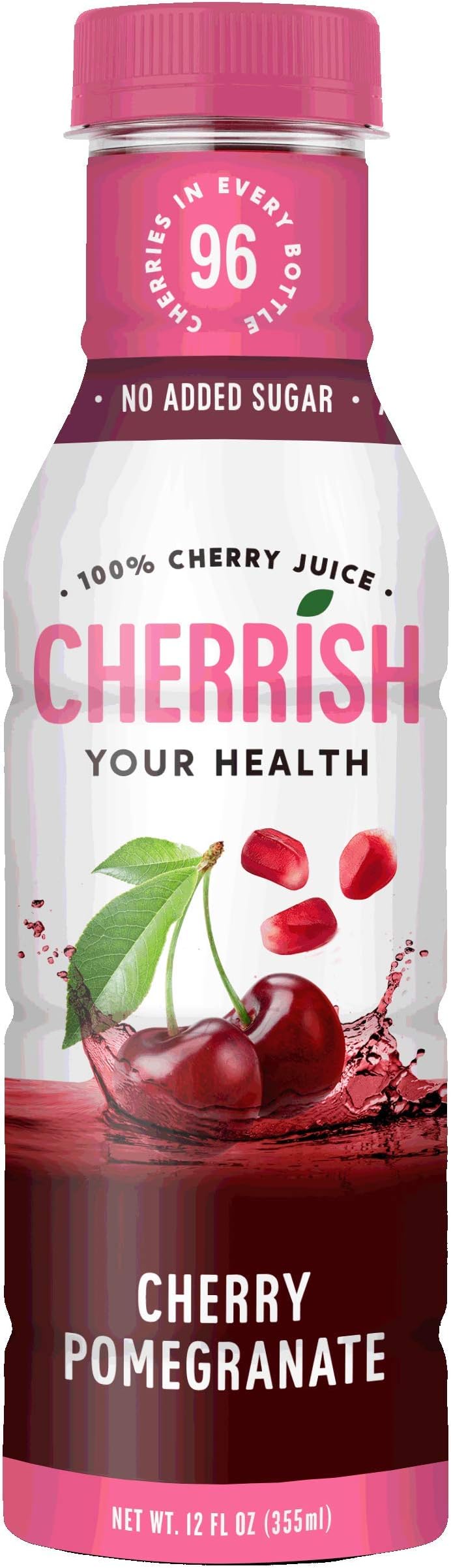 CHERRiSH 100% Tart Cherry Juice (Cherry Pomegranate, 12 Pack)