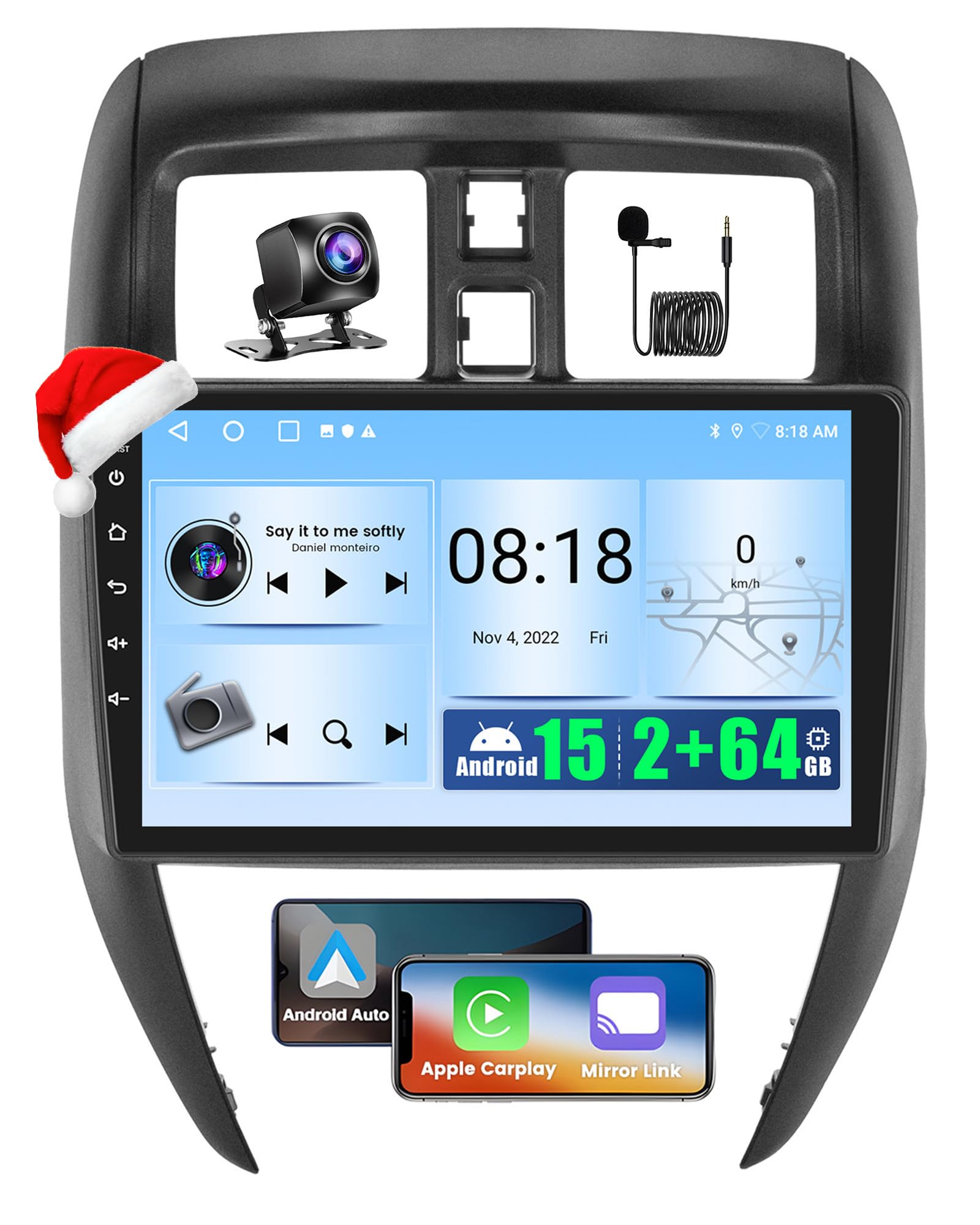 Photo 1 of [2+64GB] Android 15 Car Radio for Nissan Versa Sedan 2015-2019 Wireless CarPlay Android Auto, 10.1 Inch Touch Screen for Versa Radio with WiFi GPS Bluetooth EQ 26UI AHD Backup Camera