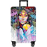 WUJIAONIAO Travel Luggage Cover Suitcase Cover Protector Skins 18-32 Inch | Anti-Scratch Luggage Protector, Washable Carry on Cover, Elastic Suitcase Sleeve, Baggage Covers Tsa Approved