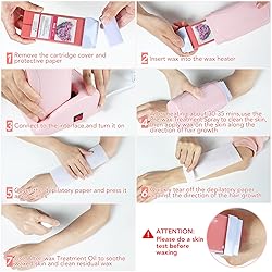 Beth lee Waxing Kit, Double Roll On Wax Warmer with