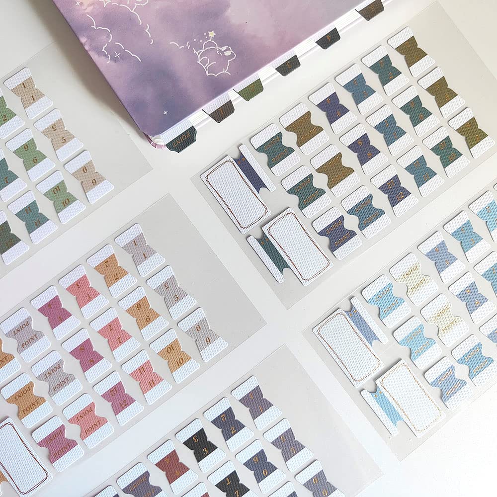 6 Pcs Monthly Tabs Monthly Calendar Stickers for for Planners Journal and Notebook Organizations (A6)