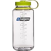 Nalgene Sustain Tritan BPA-Free Water Bottle Made with Material Derived From 50% Plastic Waste (using ISCC certified mass balance), 32 OZ, Wide Mouth
