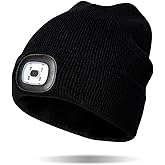 Night Scope Classic Rechargeable LED Warm Knit Beanie Head Light Hat Headlamp for Outdoor Activities