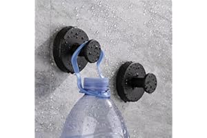 2 pcs Suction Cup Hooks for Shower, Removable Towel Hooks for Bathroom Window Glass Door Wall, Bath Robe Looafh Wreath Hook f