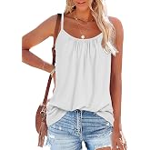Tank Tops for Women Summer Spaghetti Strap Camisole Loose Sleeveless Top | 2026 Women Spaghetti Strap Tank Top, Sleeveless Loose Fit Summer Cami Blouse, Trendy Vacation Camisole Fashion Outfits