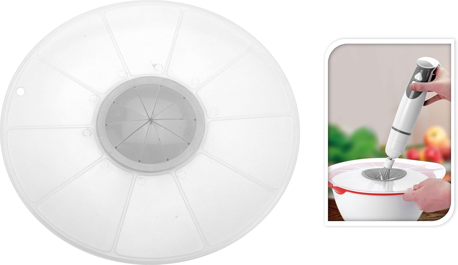 Plastic 30cm Splash Guard Bowl Cover for Hand Blender Mixer Amazon.co