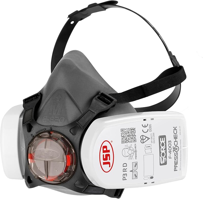 JSP Force 8 Half Mask Respirator with PressToCheck P3 Filters