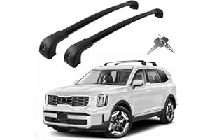 KOARIGO Roof Rack Cross Bars Compatible with Kia Telluride S SX SX-Prestige EX 2019-2025 (Except X-Line&X-Pro), Adjustable Aluminum 300 LBS Anti-Theft Lock Cargo Carrier Crossbar for Bike, Snowboard, Luggage