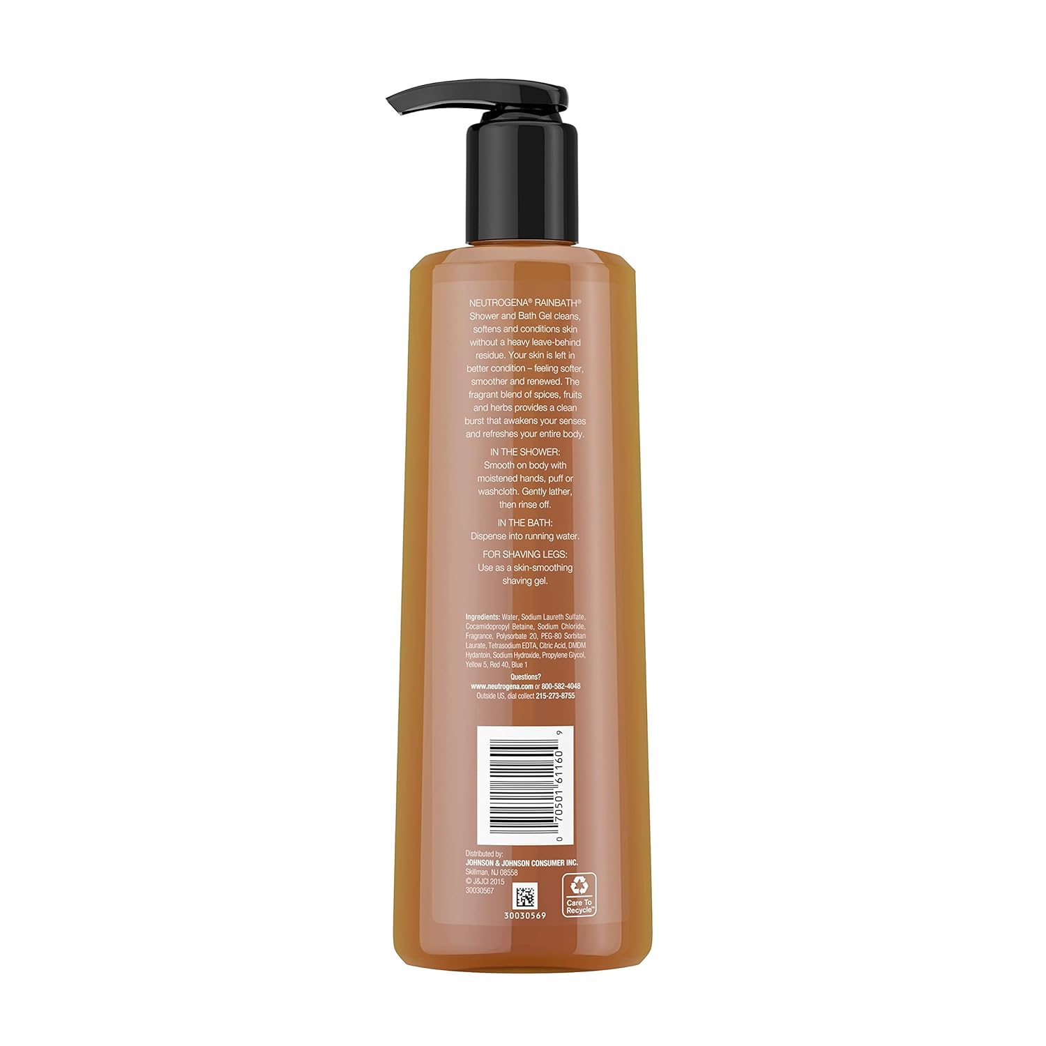 Neutrogena Rainbath Refreshing and Cleansing Shower and Bath Gel, Moisturizing Body Wash and Shaving Gel with Clean Rinsing Lather, Original Scent, 8.5 fl. oz (Pack of 2) : Beauty
