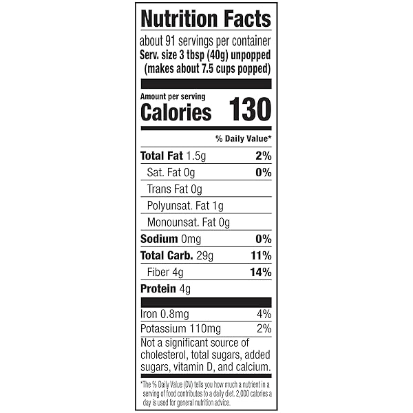 ORVILLE REDENBACHER’S GOURMET POPCORN KERNELS, ORIGINAL YELLOW, 8 LB.