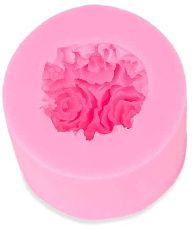 Seifenform Rose, Gießform, Silikonform für Seifen und Kerzen, Bodymelt, Gips-Form, Seifengießform, Seifenstempel, Bodymelts, Badekugel, Rosenball, Soap, Deko, Hochzeit, Farbe: Rosa, Marke: BlueFox