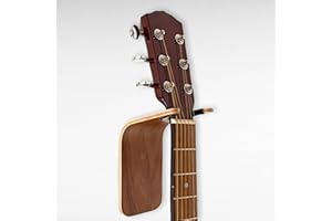 BONFOIS Guitar Wall Hanger - Secure Guitar Wall Mount for Acoustic/Ukulele - Space-Saving Guitar Accessories - Easy to Install Guitar Hook - Elegant Design Guitar Stand for Home/Studio Neck up to 2 in (50mm)