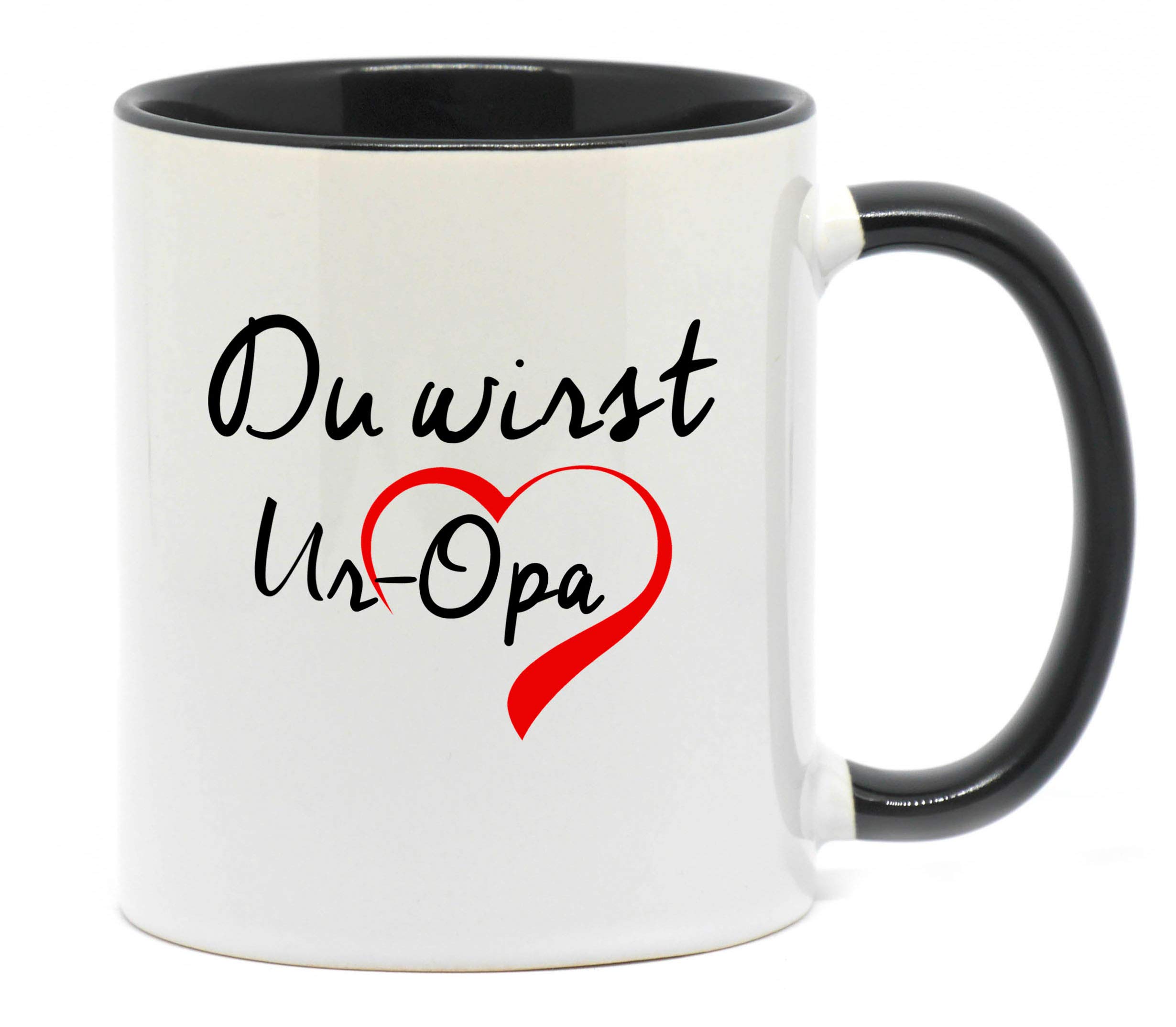 Nice-Presents-de <> Du will Uropa mug in and printed on both sides. The most beautiful way to say something. A great gift for the future Grandpa Black