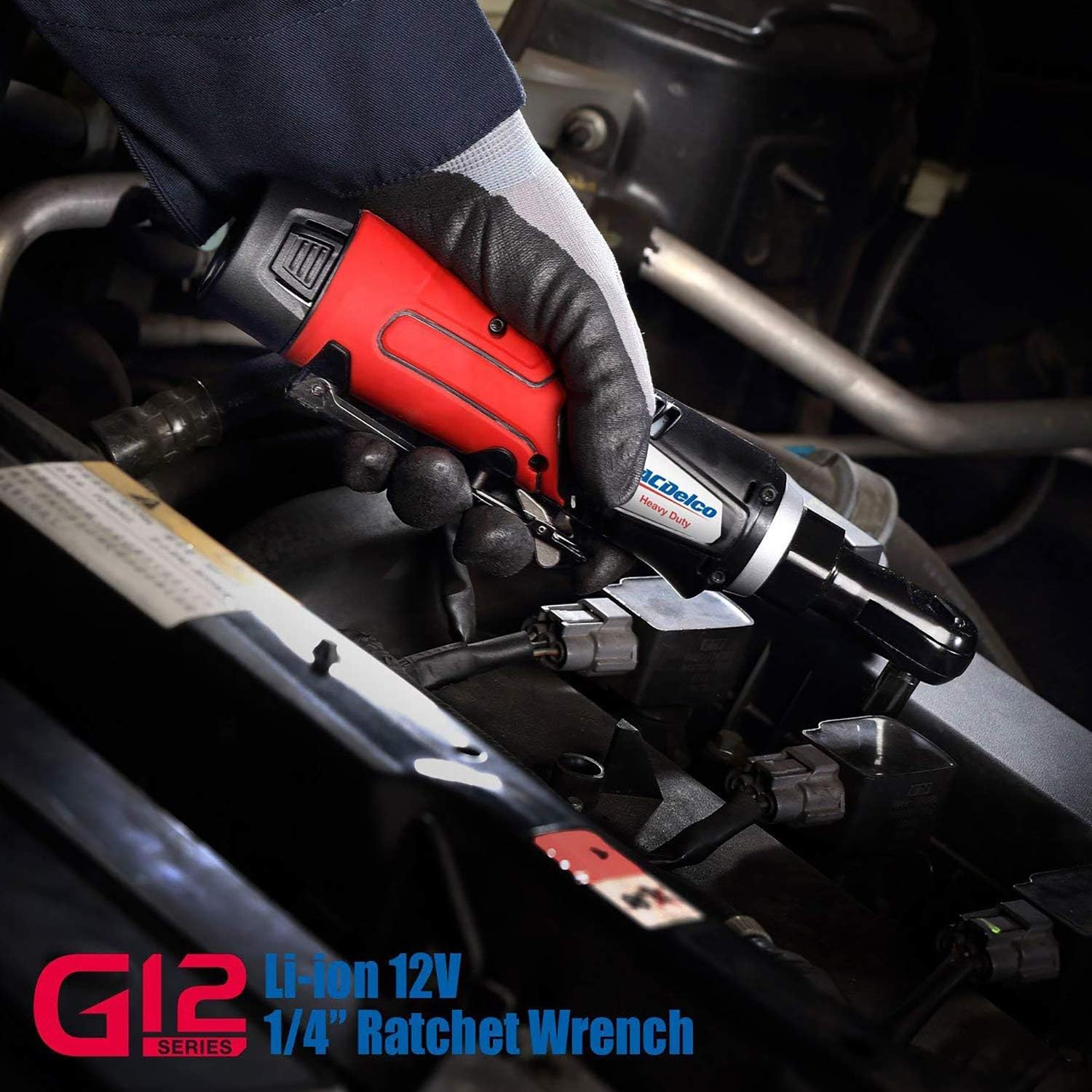 ACDelco ARW1209-K9 G12 Series 12V Li-ion Cordless ¼” & 3/8” Rachet Wrench Combo Tool Kit: Home Improvement