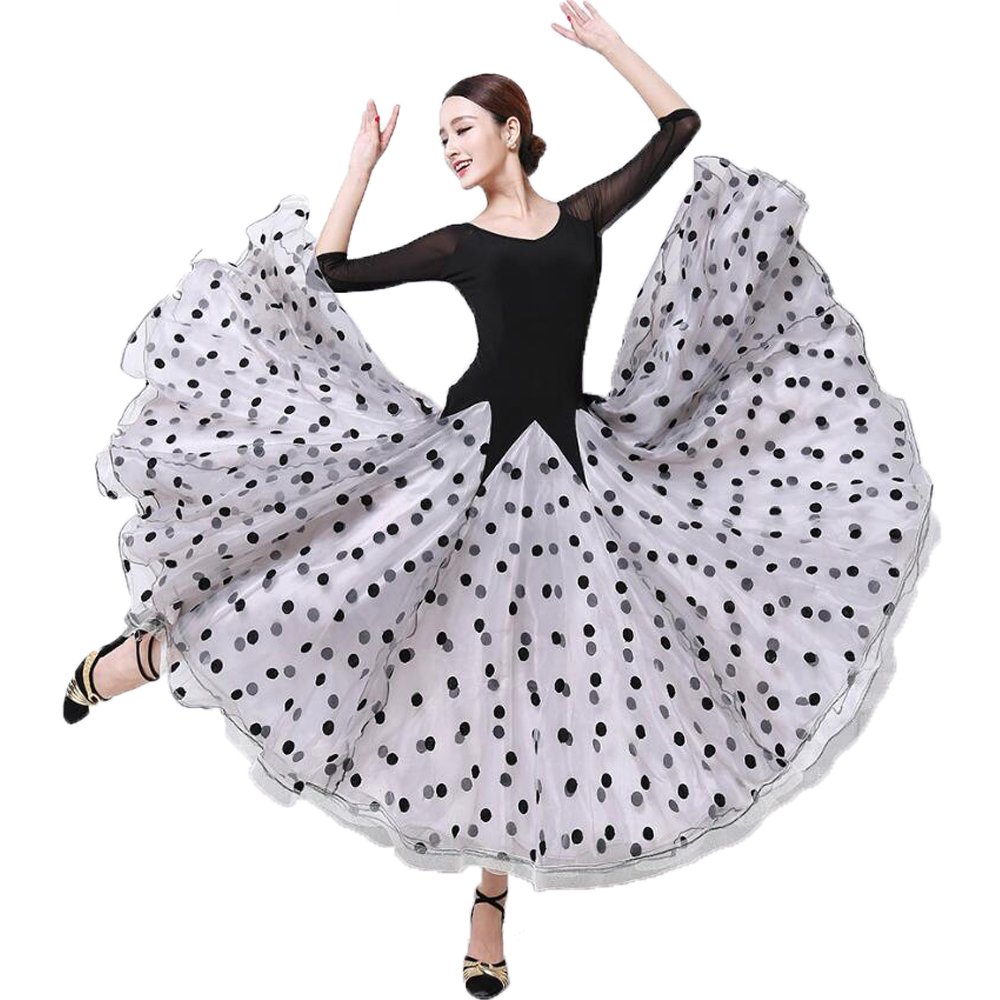 写真色 競技 オーダーメード デモ 社交ダンスドレス ロングスカート ラテンドレス Large 写真色 ダンス衣装 ワンピース発表会用演出服 Large ダンスウエア B07bphwmmr モダンドレス 社交ダンス 当店限定販売