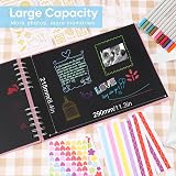 DazSpirit Photo Album Scrapbook 80 Page Kit with 12 Metallic Pens Pink view 3