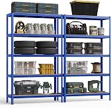 Songmics GLR060Q02 Set of 2 Heavy Duty Steel Shelving Units 60x120x200 cm view 9