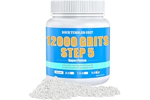 KOOLSTONE Rock Tumbler 12000 Polishing Grits - Aluminum Oxide Grits, Step 5 Grit - Premium Polishing Refill for Final Shine & Smoothing, 1 Lb Tumbler Media for Enhanced Rock Luster