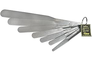 Albion 7-Piece Metal Spatula Set with Rubber Handle, Curved Comfortable Handle, Precision Ground for Optimum Flexibility, Rou