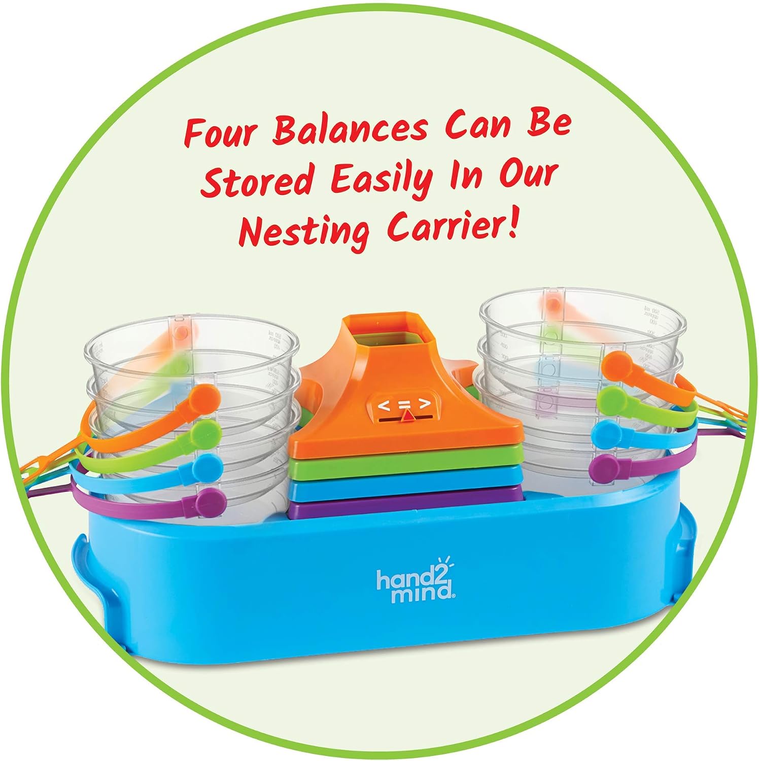 Learning Resources Nestable Pan Balances Set of 4 - Image 3
