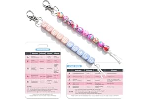 CYG&CL APGAR Score Reference Card with Cervical Dilation Beads for Nurse Badge Reel Accessories, Newborn Assessment Card & Dilation Beads Labor and Delivery for L&D Nurse Badge Reel, Nursing School Supplies