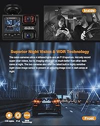 PRUVEEO Dash Cam, Front and Inside 1080P Dual FHD