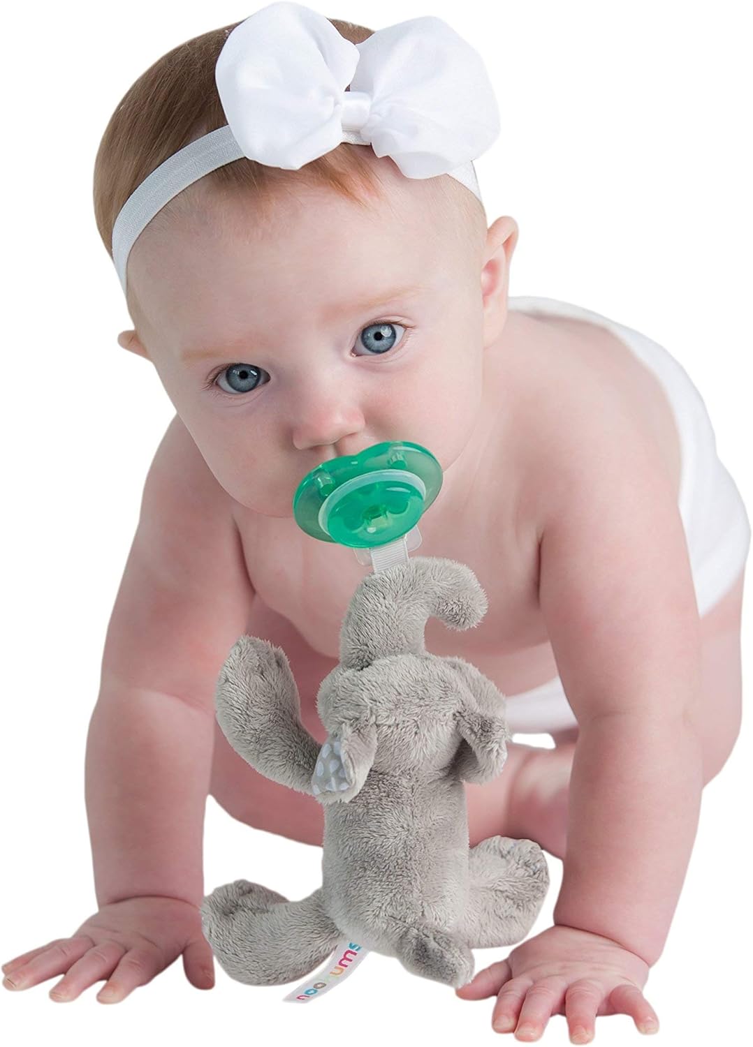 Nookums PaciPlushies Buddies Dummy Holder Adapts to Name Brand