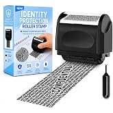 Identity Theft Protection Roller Stamp, 1 Refill Ink - Confidential Roller Stamp for Identity Protection &amp; Security Stamps- Blocking Out Privacy Information and Guard Your Address and ID