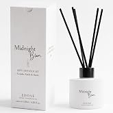 Edon&eacute; Home Fragrances Midnight Bloom Reed Diffuser Set, Myrrh &amp; Oud 120 ml (4 fl oz) with 6 Reeds, Designed in Rome, Long Lasting Flameless Home Fragrance, Italian &amp; Indian Inspired