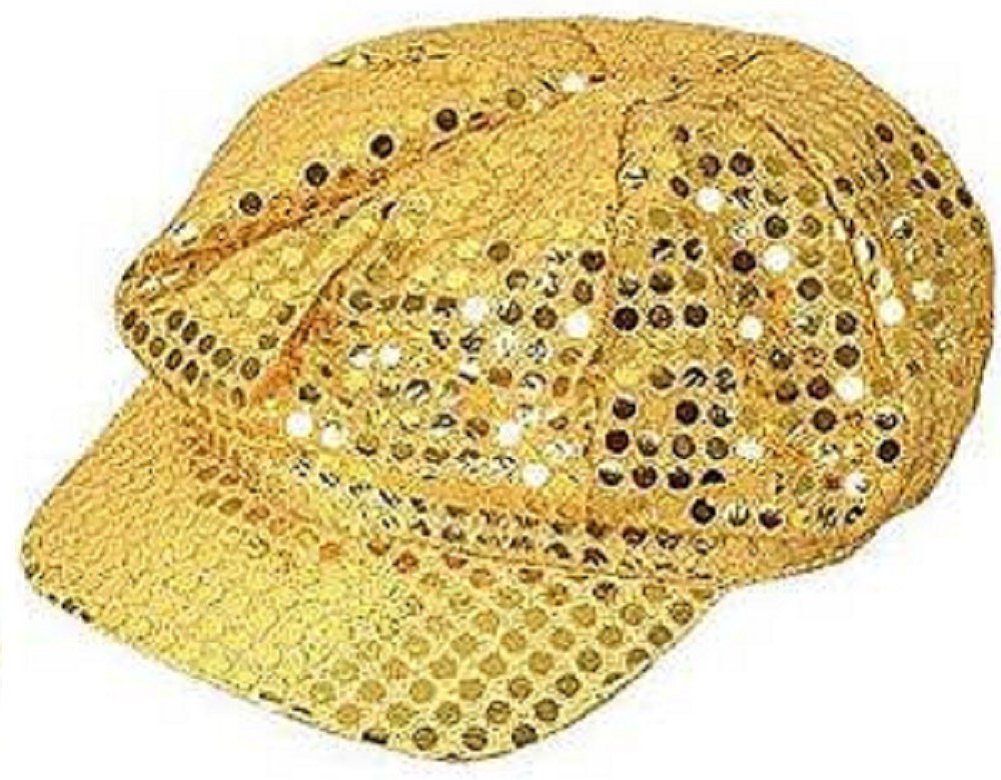 Gold Disco Paperboy Sequin Newsboy Hat on Galleon Philippines