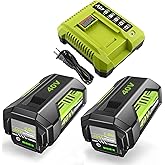 Moticett 40 Volt Lithium-Ion 6.0 Ah Battery and Charger Replacement for Ryobi 40V Battery and Charger Compatible with Ryobi 40V Tools