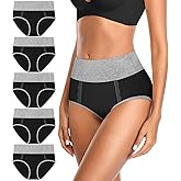 DUKAWA High Waisted Underwear Womens Cotton Soft Breathable Briefs Ladies Panties Multipack (Regular & Plus Size)
