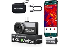 VANTRUE POWER Thermal Camera for iOS, iPad &Android Device, 8mm Macro Vision Infrared Imager with Manual Lens, 512x384 Super 