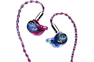 HiFiGo Kinera Celest PhoenixCall 1 DD+2BA+2 6mm Micro Planar Drivers in-Ear Monitors, 5 Hybrid Drivers IEMs in-Ear Earphones (Purple-Blue, 3.5mm)