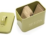 Katai Steel Seed Storage Box Organiser Green with 20 Envelopes and Dividers view 5