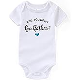 will you be my godfather proposal newborn Outfit godmother Baby Clothes Unisex infant Bodysuits