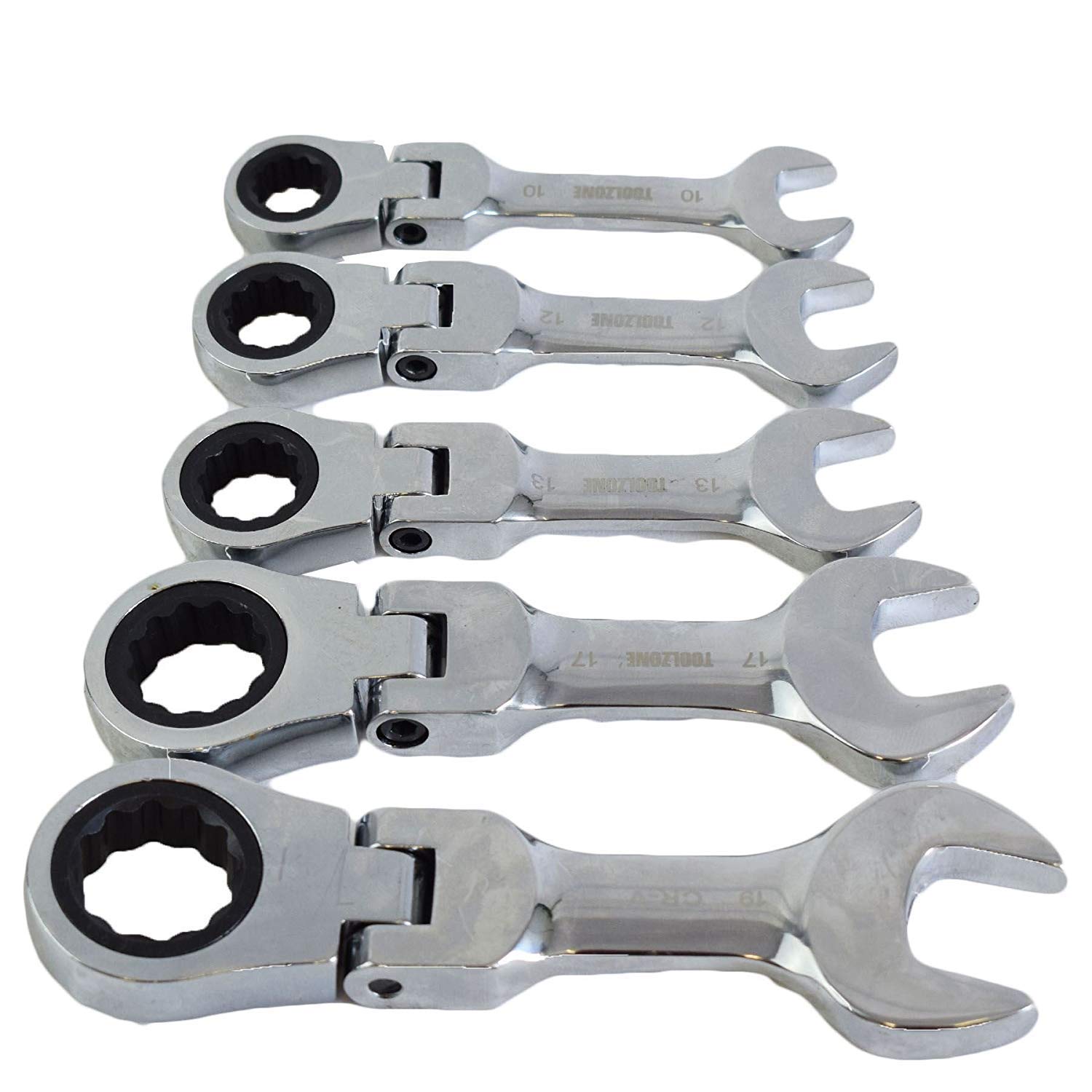 TOOLZONE 5PC Flexi Stubby Ratchet Spanner