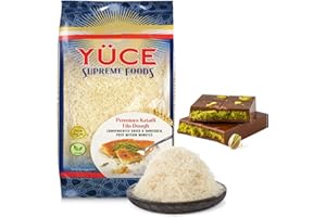 YÜCE Supreme Foods Kataifi Shredded Fillo Dough 500g (17.6 oz), Ingredient For the Viral Dubai Chocolate Bar Pistachio, Dried & Shredded Kataifi Filo Dough, Kunafa, Knafeh, Kadayif Phyllo Pastry