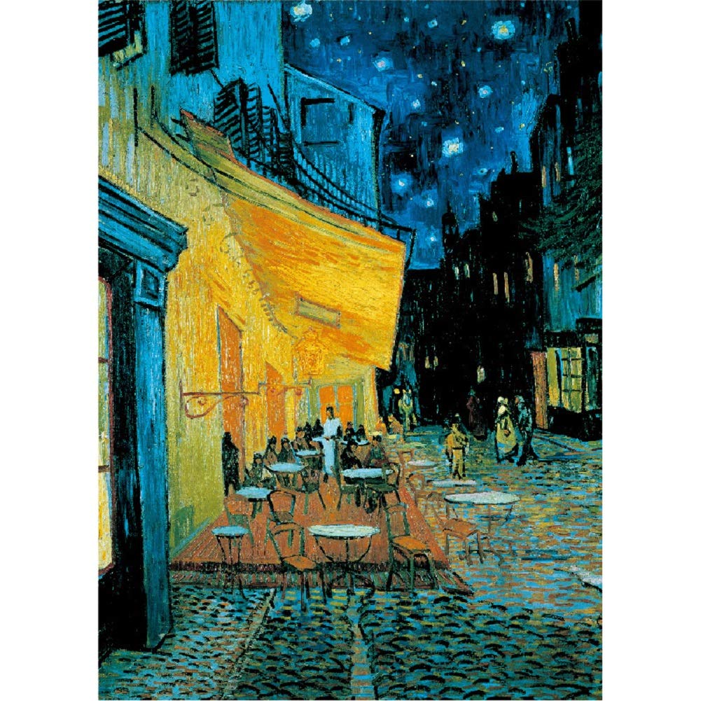 DOUBLETOP Cafe Terrace at Night-Vincent Van Gogh 1000 pieces of Cardboard Adult Jigsaw Puzzle Home Art Famous Painting Decoration Box