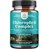 Chlorophyll Complex Capsules Internal Deodrant Pills- 60 Count | Chlorophyll pills with parsley &amp; peppermint to support internal deodorizing &amp; healthy body odor control