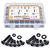 VIGRUE 288PCS M6 M8 Button Head Hex Socket Cap