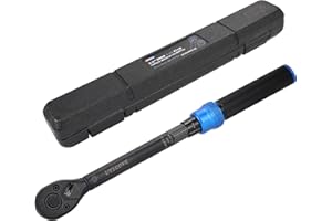 UYECOVE 3/8-Inch Drive Click Torque Wrench, Dual-Direction Click Professional Torque Wrench 5-45FT.LB/6.8-61N.M, Dual Range Scales Graduated in FT.LB and N.M, Blue