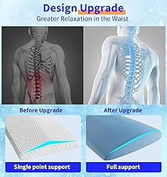 Lumbar Support Pillow for Bed Relief Back