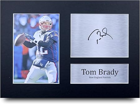 Hwc Trading Tom Brady Gift Signed A4 Printed Autograph American Football New England Patriots Gifts Photo Display Amazon Co Uk Kitchen Home