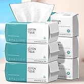 600 Disposable Face Towel,Cotton Facial Dry Wipe for Sensitive Skin, Facial Tissues for Skin Care, Facial Cleansing, Makeup Wipes, Makeup Remover Towels, Upgraded and Thickened