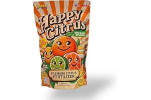 Citrus Fertilizer by Happy Nutrients - High Nitrogen Fruit Tree & Plant Fertilizer with Iron - Nutrient Support for Juicy, Fl