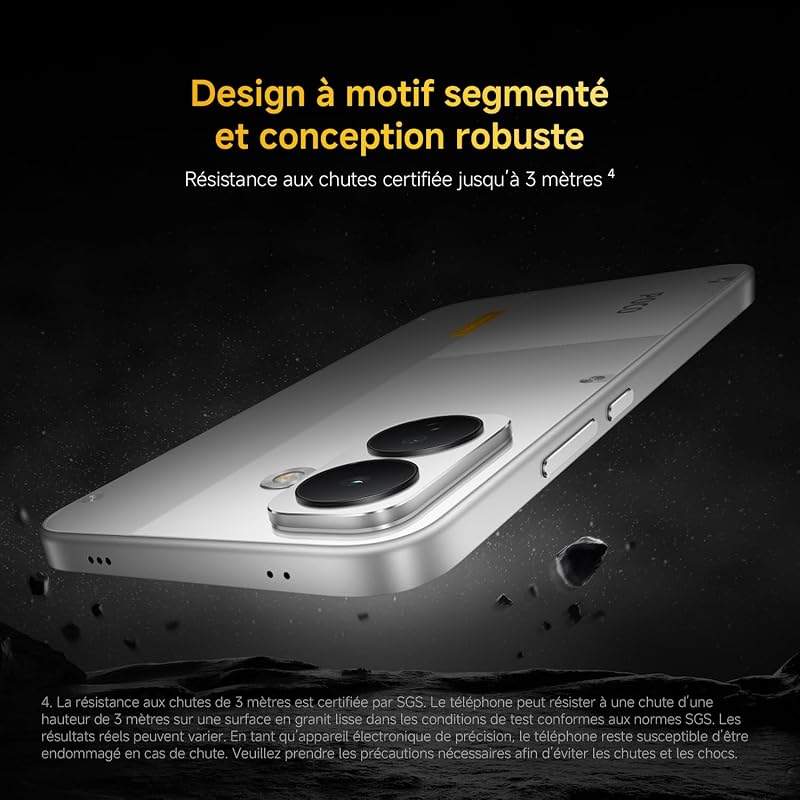 POCO X8, Smartphone 8+256 Go, Noir, Batterie 8340 mAh, Charge 67 W