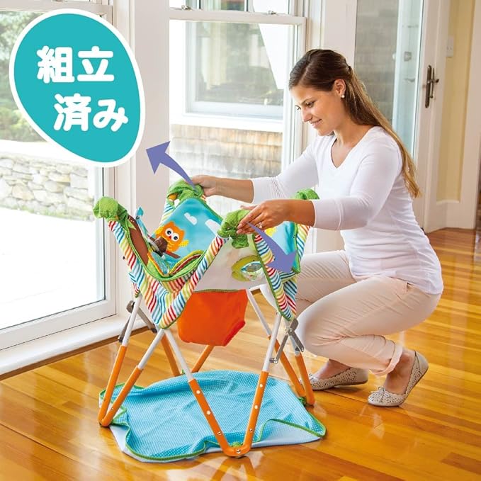 Amazon 日本育児 コンパクトにたためる ポップアップジャンパー 4つの楽しいおもちゃ付き ジャンパー エンターテイナー ベビー マタニティ 通販
