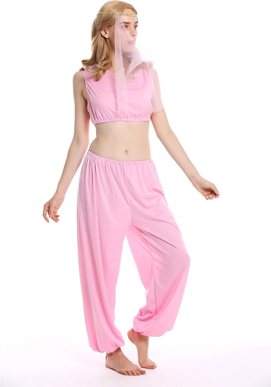 dressmeup W-0206-S/M Lady Woman Costume Fancy Dress Halloween Arabian Nights Odalisque Belly Dancer Djinn Size S/M - BigaMart dressmeup W-0206-S/M Lady Woman Costume Fancy Dress Halloween Arabian Nights Odalisque Belly Dancer Djinn Size S/M - BigaMart