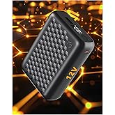 Wulcea DC Output 12V 18400mAh USB Output 5V2A Battery Pack Long Lasting Big Capacity for Heated Apparel Cloth Women Men Lady Jacket Coat Pants Camping Chair Power Bank Replacement USB Portable Charger